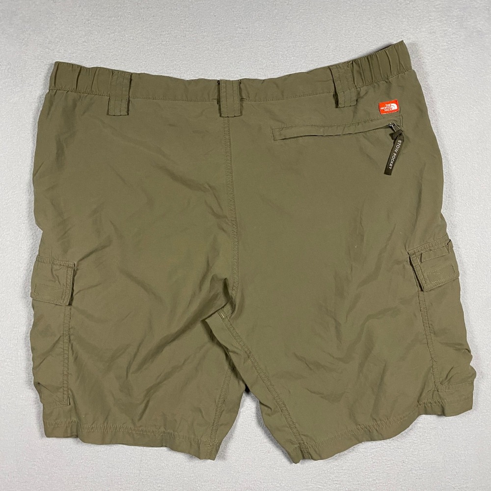The North Face Cargo Shorts Mens XL Green Ripstop Hiking Outdoor AU0W